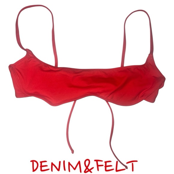 SKIMS RECYCLED SIGNATURE SWIM MICRO SCOOP BIKINI TOP | Color: Ruby | NEW/NWT!💋 - Picture 6 of 8